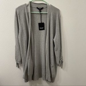 Simply Vera Vera wang cardigan gray large NWT